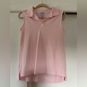 croft & barrow Light Pink Sleeveless Polo Tank